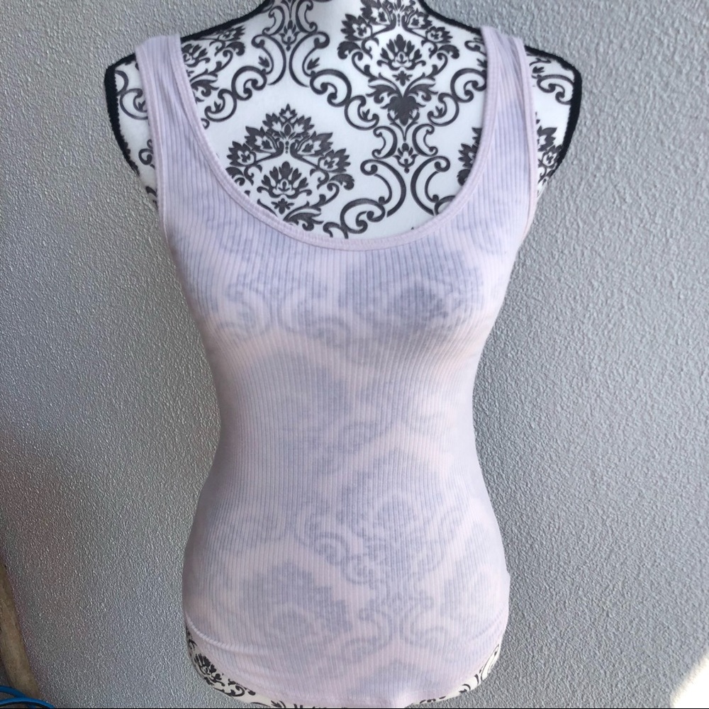 Forever 21 Ribbed Cream Tank Top